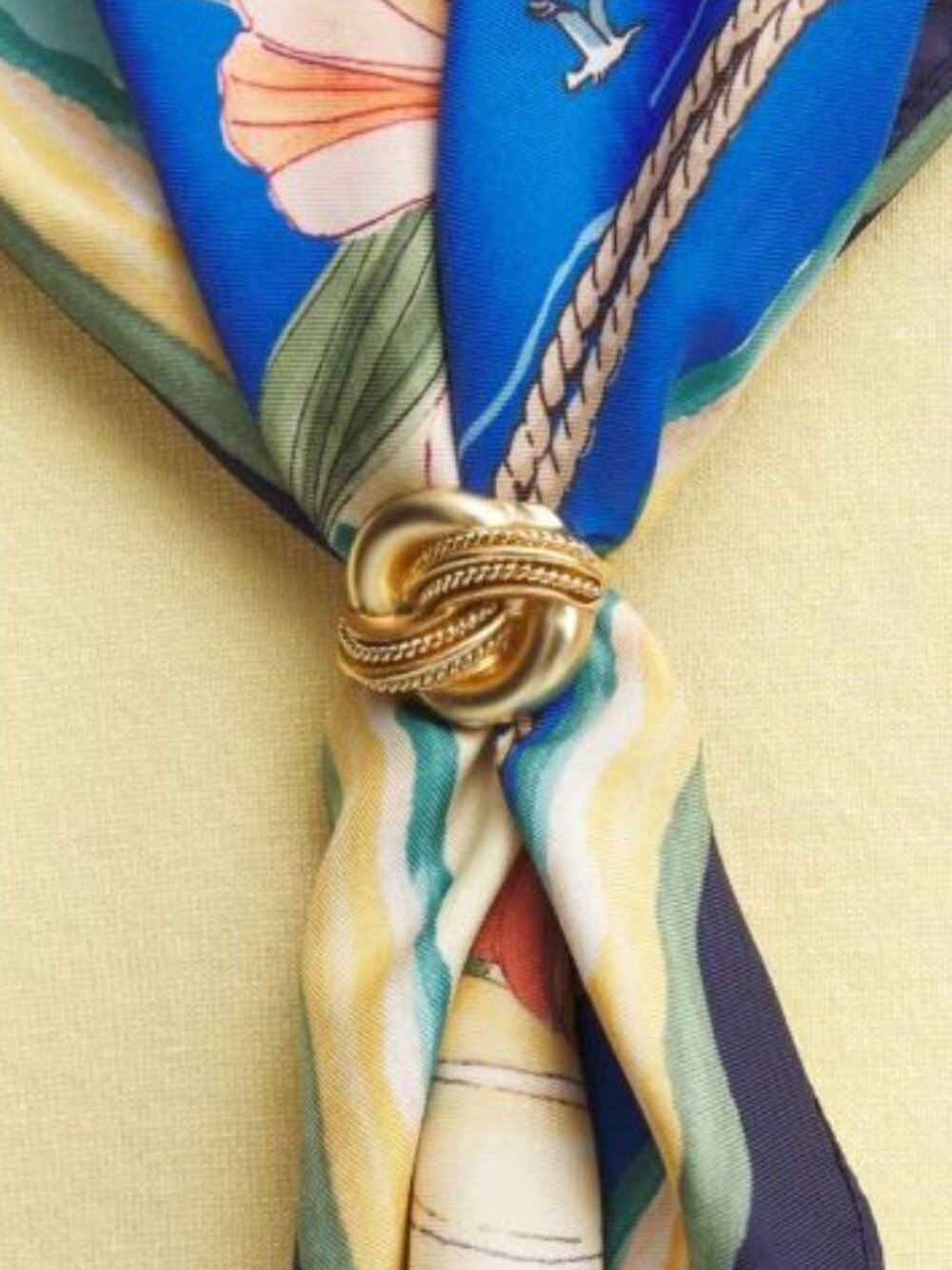 NWT Chico's Gold Knot Scarf Ring from Current Collection